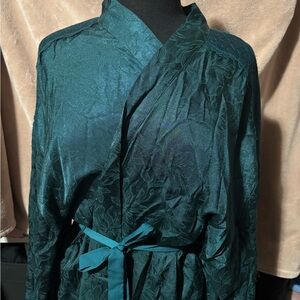 VS Elegant Teal Floral Women's Robe